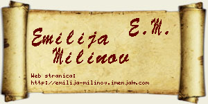Emilija Milinov vizit kartica
